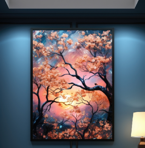 Blossom Sunset Landscape Print-Melriona